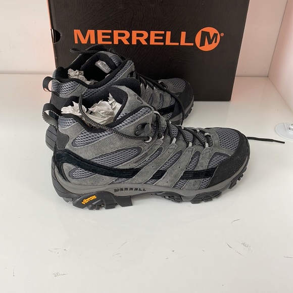Merrell Mens Moab 2 Mid Waterproof Hiking Shoes - Picture 3 of 5